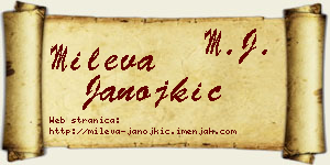 Mileva Janojkić vizit kartica